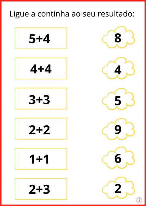 Exercícios de Matemática Adição Simples Educa Market