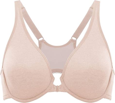 DELIMIRA Women S Front Closure Racerback Underwire Bras Plus Size