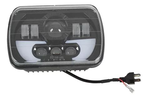 Farol Led Quadrado De 5x7in 90w Spotlight High Low Beam Ip67