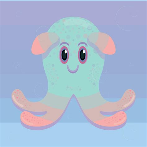 Cute Dumbo Octopus In Cartoon Style Vector Art At Vecteezy