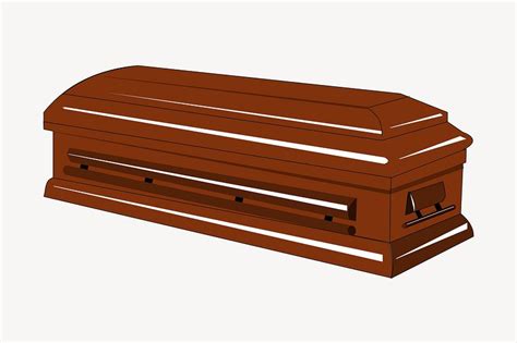 Wooden Coffin In Isometry Flat Style Vector Stock Illustration Clip