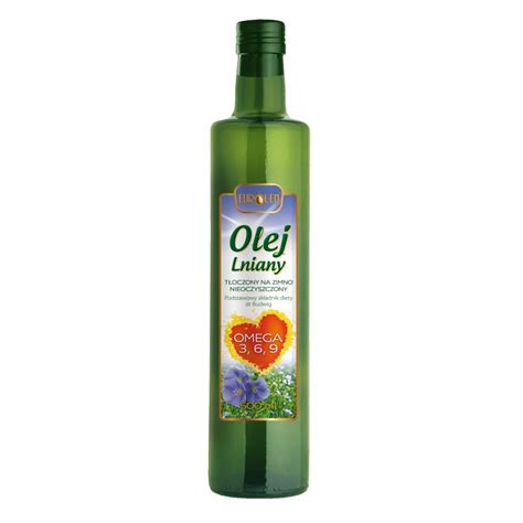 OLEJ LNIANY 500ml NIERAFINOWANY NA ZIMNO OMEGA 3 12233864681 Allegro Pl