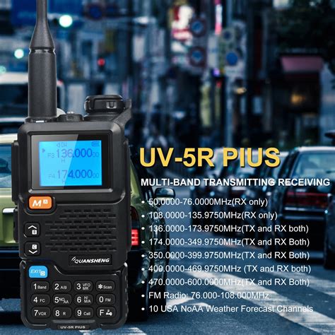 New Quansheng Uv R Plus Vhf Uhf Dual Band Ham Fm W Two Way Radio