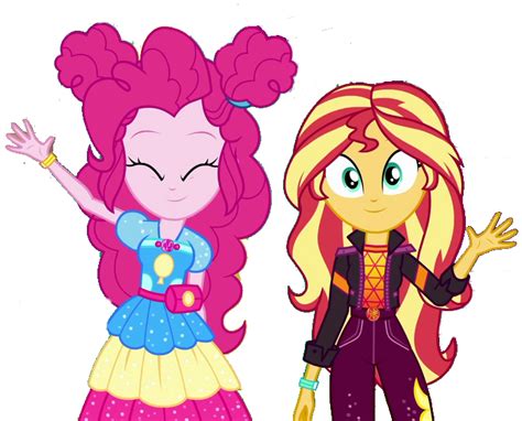 Pinkie Pie And Sunset Shimmer Says Goodbye By Marcoequestrian98 On