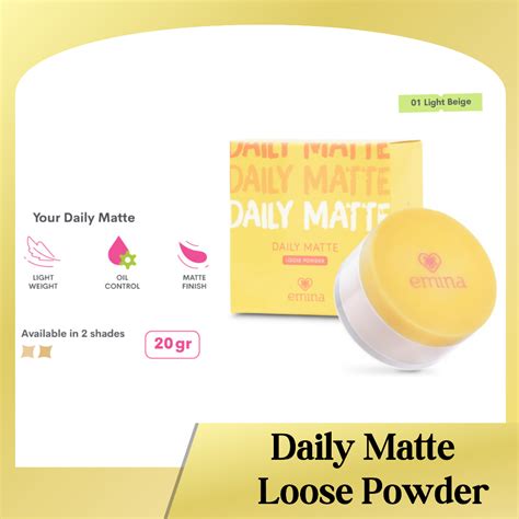 Jual Emina Daily Matte Loose Powder 20g Bedak Tabur Shopee Indonesia