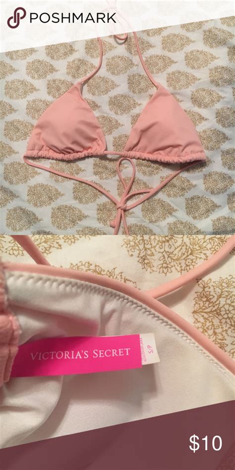 Light Pink Triangle Bikini Top Victorias Secret Triangle Bikini Top