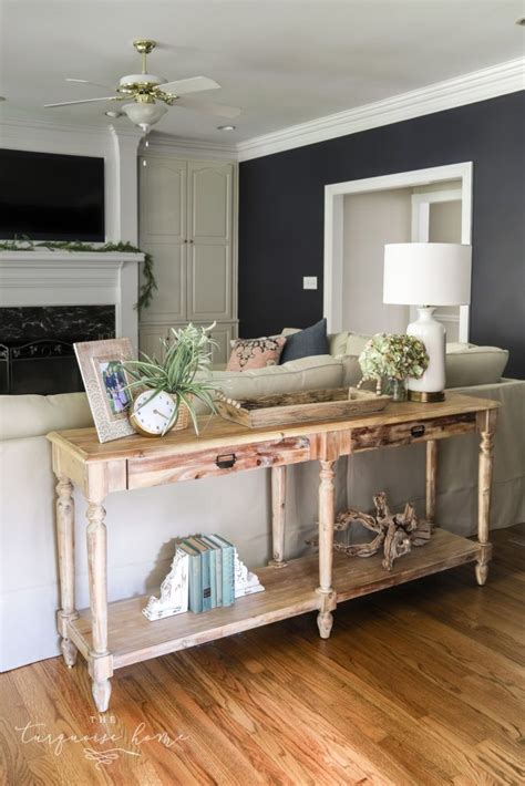 How To Style A Console Table Behind A Couch 4 Ways Table Decor Living Room Sofa Table