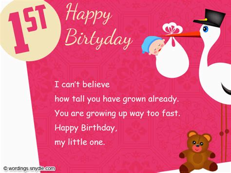 Baby 1st Birthday Card Messages Wishes Quotes Blog Top 20 Images 1st