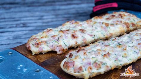 Käse Schinken Baguette vom Grill tobiasgrillt de