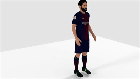 Lionel Messi Mod Le D Ds Blend Fbx Obj Free D