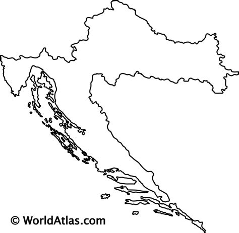 Croatia Map Outline