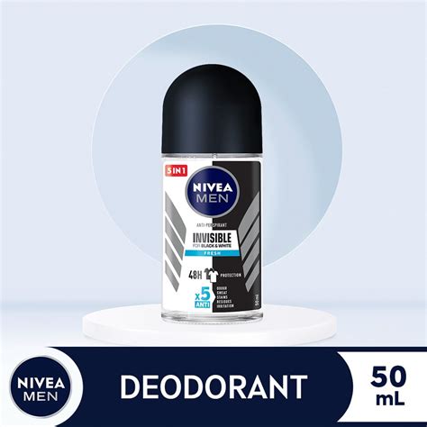 Nivea Men Deodorant Black White Fresh Roll On Ml Shopee Philippines