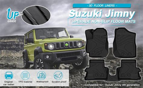 T TGBROS Alfombrillas De Piso Personalizadas Para Suzuki Jimny 2019