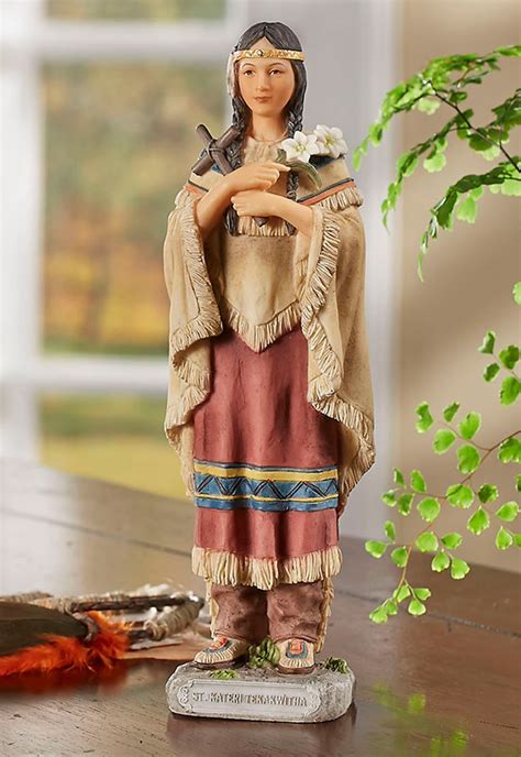 St Kateri Tekakwitha Figurine Hand Painted Figurines Monastery Icons