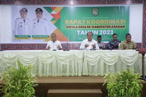 Wakil Bupati Asahan Buka Rapat Koordinasi Kepala Desa Portal Resmi Pemerintah Kabupaten Asahan