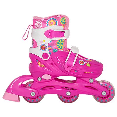 Kit Patins Roller Rosa Meninas Capacete Acessórios P 28 31 Submarino