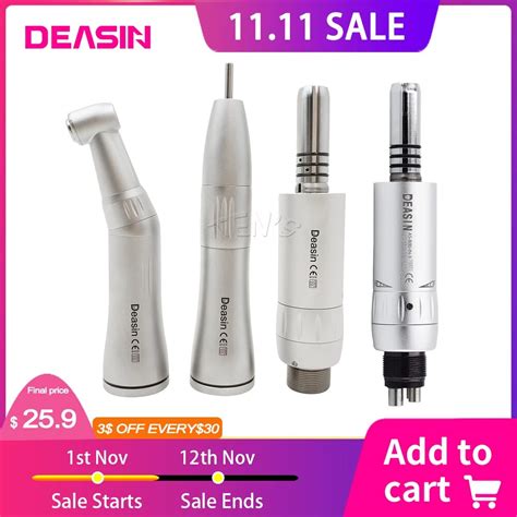 Dental Deasin Inner Water Spray Low Speed Handpiece Contra Angle Cone