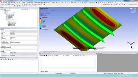 Stiffened Plate Static Structural Finite Element Analysis Youtube