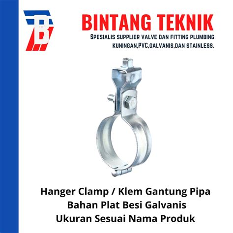 Jual Hanger Clamp Klem Pipa Gantung 6 Inch Plat Besi Galvanis