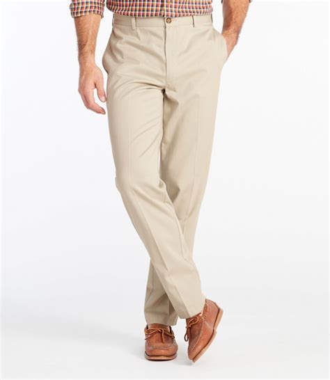 Mens Wrinkle Free Double L® Chinos Classic Fit Plain Front Pants At Llbean