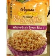 Wegmans Steamables Whole Grain Brown Rice Calories Nutrition Analysis