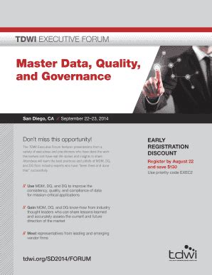 Fillable Online Master Data Quality And Governance Media Fax