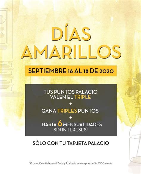 Palacio De Hierro D As Amarillos Al De Septiembre Puntos Palacio