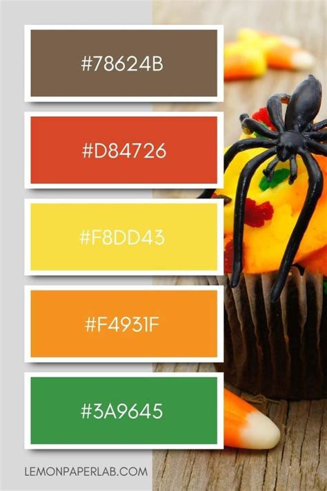 Color Palette 75 Halloween Delight Lemon Paper Lab