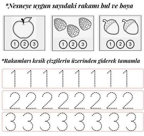 Rakam Anaokulu Matemati I Okul Ncesi Matematik Faaliyetler