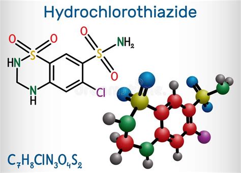 Hydrochlorothiazide Hctz Hct Molecule It Is Thiazide Diuretic Used