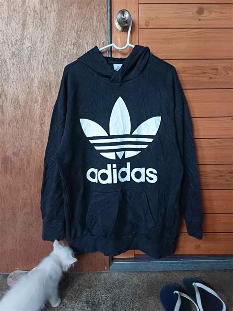 Adidas Trefoil Big Logo Hoodie Jacket Men S Fashion Coats Jackets And Outerwear On Carousell