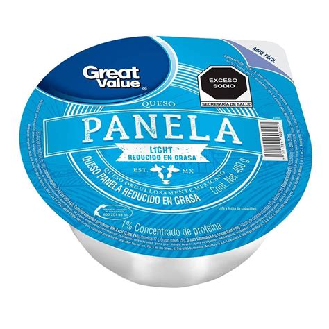 Queso Panela Great Value Reducido En Grasa 400 G Walmart