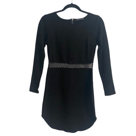 Naked Wardrobe Dresses Naked Wardrobe Black Sheer Mesh Waist Bodycon Dress Sz M Poshmark
