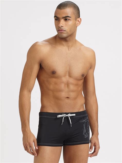 Diesel Aloha Swim Shorts In Black For Men Lyst