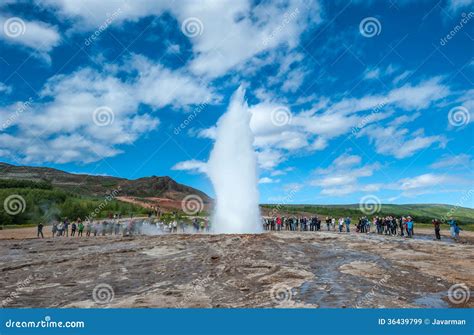 Strokkur Geyser Iceland Stock Image Image Of Blue Nature 36439799