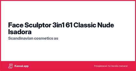 Face Sculptor In Classic Nude Isadora Kassalapp