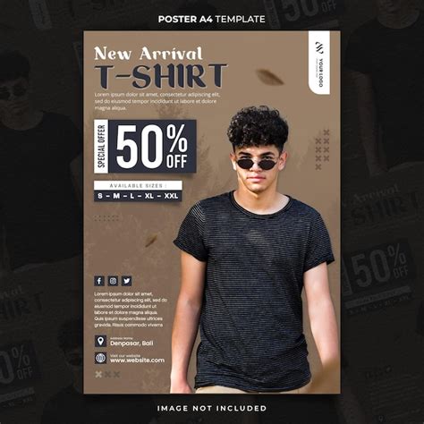 T Shirt De Venta Especial Cartel A4 O Plantilla De Pancarta Archivo