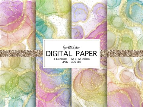 Pastel Rainbow Agate Digital Paper Graphic By Jallydesign Creative