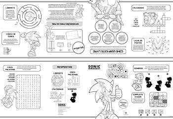 Livrinhos Para Colorir Sonic Experimente O Refrescante X Avance