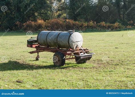 Watering Tank On A Meadow Stock Image Image Of Farm