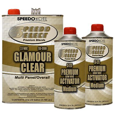 Ultra High Gloss 2.1 voc Clear Coat, 2:1 Clearcoat 6 Qt Medium Kit, SS ...