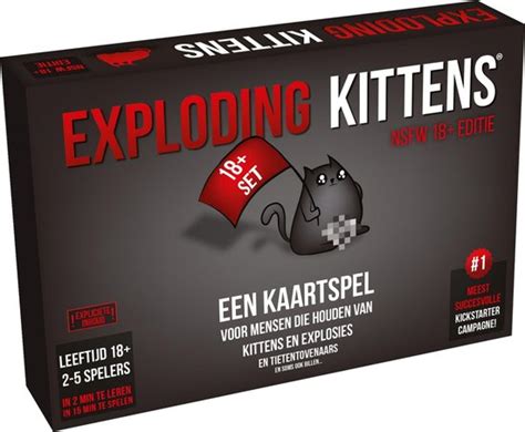 Spellenbundel Kaartspel 2 Stuks Exploding Kittens NSFW 18