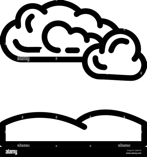 Cloudy Weather Line Icon Vector Illustration Stock Vector Image Art