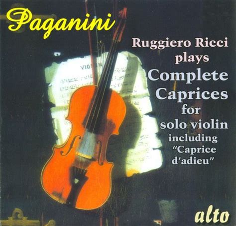 Paganini Complete Caprices For Violin N Paganini Cd Album