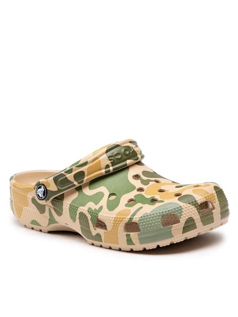 Crocs Klapki Classic Printed Camo Clog Zielony Modivo Pl