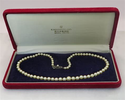 Vintage Mikimoto Pearl Strand Graduated 175 Inches Necklace Original