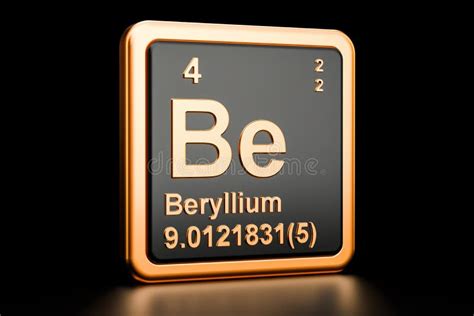 Beryllium Be Chemical Element Sign 3d Rendering Stock Illustration Illustration Of Beryllium