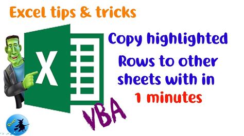 How To Copy Highlighted Rows In Ms Excel Using Vba Code Rover Youtube