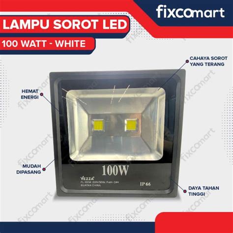 Jual Lampu Sorot Led Watt Flood Light Signboard Putih K Di