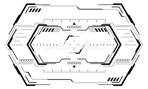 HUD Sci Fi Hexagon Interface Screen View Hexagon Geometric Design